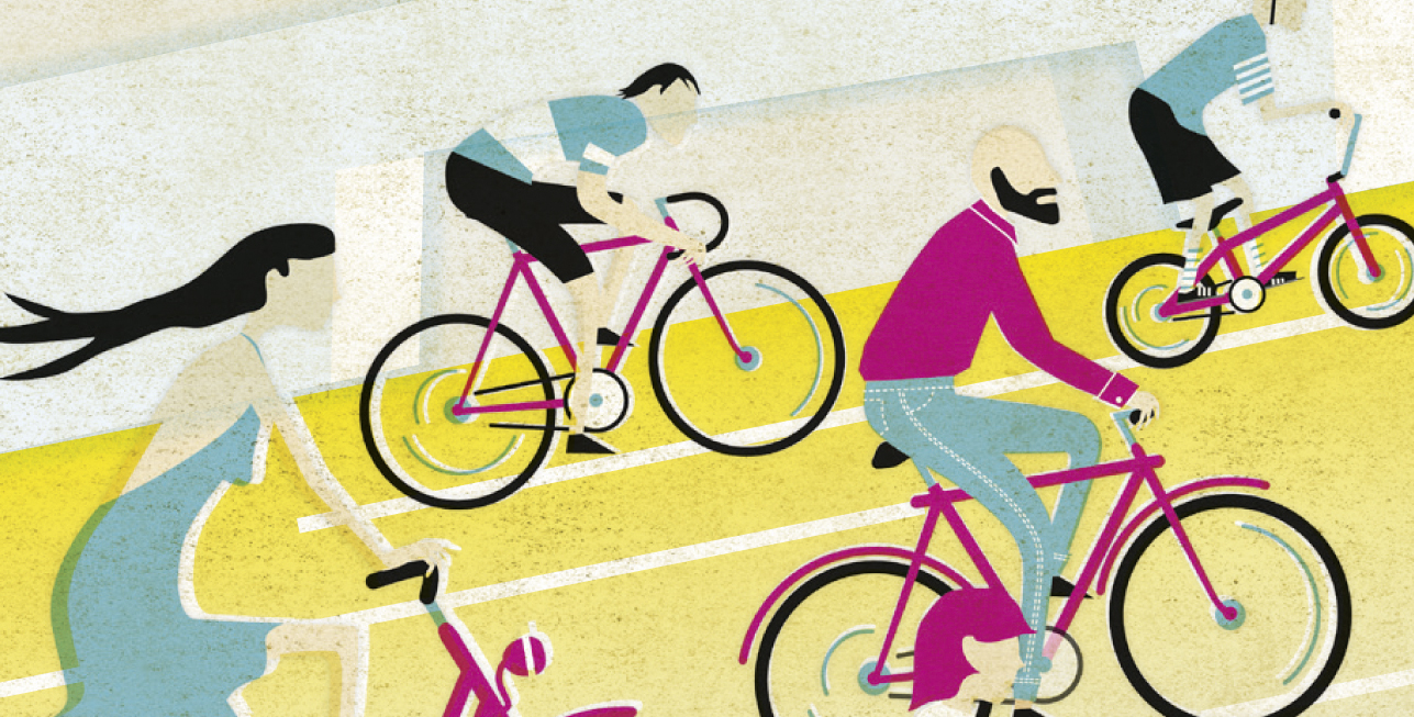 Bicycle Happening – Illustration © Martin Bruner Sombrero Design